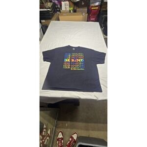 Mens DOM Be Kind Black Rainbow T Shirt Size 3XL